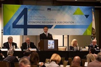 Frank Mottek moderates SCAG Economic Summit in Downtown L.A., 2013